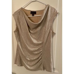 Dana Bachman sleeveless sparkly gold shell, Medium, 100% Polyester, Never Worn